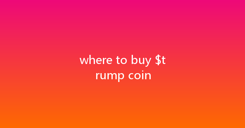 where to buy $trump coin 